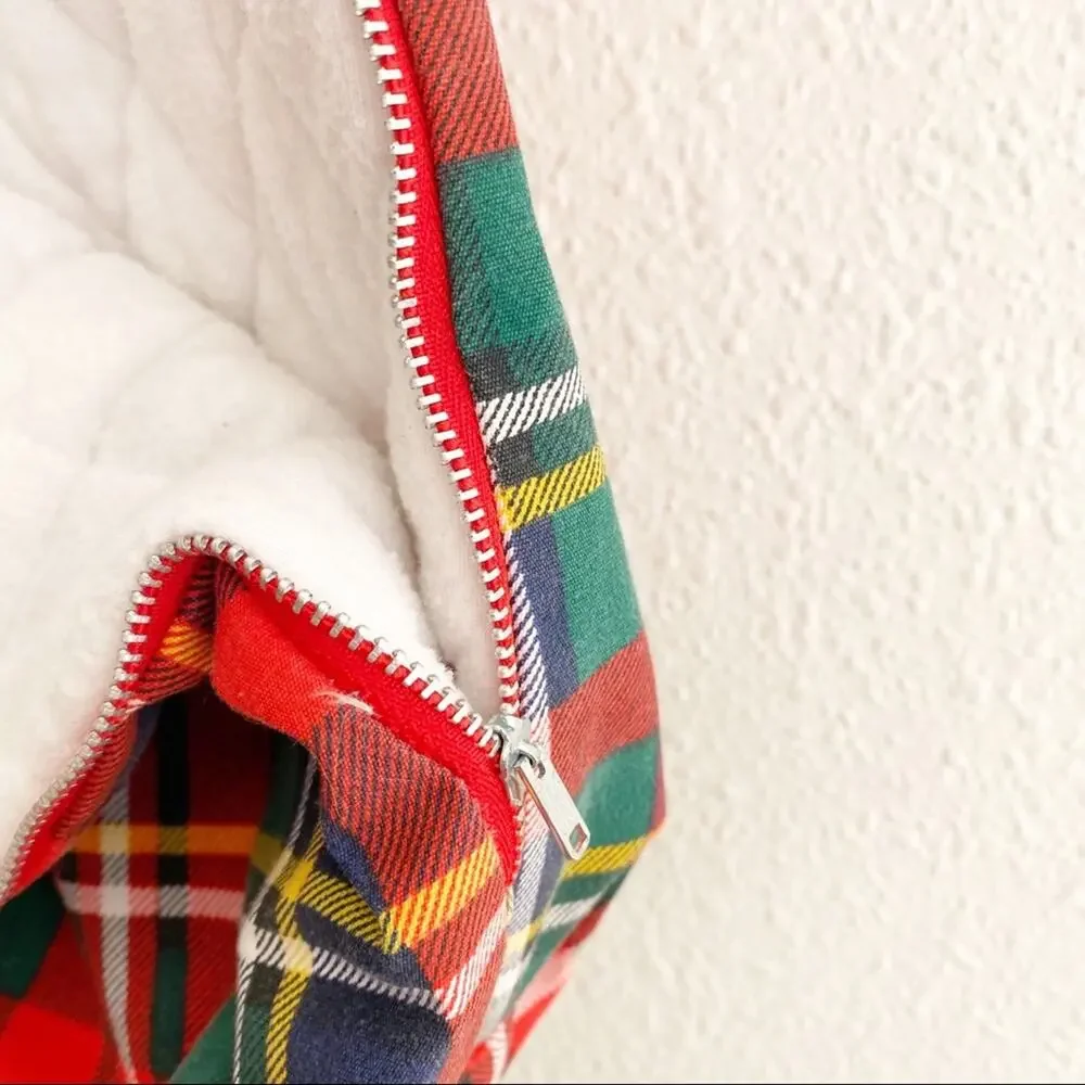 Quiltex Vintage Christmas Plaid Baby Bunting Snow Sack